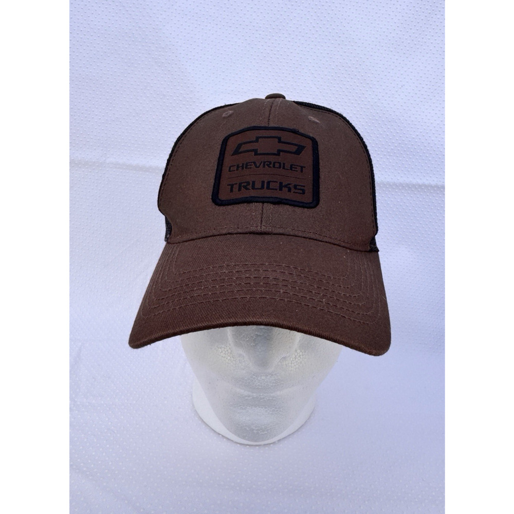 Chevrolet Trucks Baseball Cap One-Size Men's Brown Adjustable Trucker's Hat Mesh